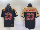 Nike San Francisco 49ers #23 Christian McCaffrey black yellow Nike Vapor F.U.S.E. Limited Jersey-BD 01