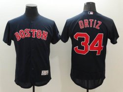 2016 Boston Red Sox # 34 David Ortiz blue Flexbase Authentic Collection Jersey