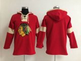 Chicago Blackhawks Blank red Ice hockey Hooded Sweatshirt