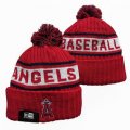 2024 Los Angeles Angels red white MLB Cuffed Knit Hats