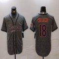 Nike Chicago Bears 18# Caleb Williams Hemp grey baseball jerseys Joint name-BD