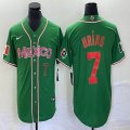 2023 World Cup Mexico #7 Julio Urias green majestic baseball jerseys 232