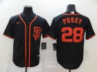 Nike San Francisco Giants 28 Buster Posey black majestic baseball Jersey