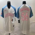 2023 World Cup Mexico #56 Randy Arozarena white skyblue majestic baseball jerseys 24