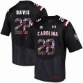 Custom South Carolina #28 Mike Davis black fashion college football jersey