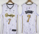 Nike Brooklyn Nets #7 Kevin Durant white NBA Jerseys Christmas Edition -XD