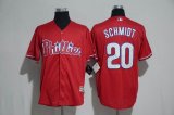 Philadelphia Phillies #20 Mike Schmidt red majestic Baseball Jersey