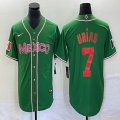 2023 World Cup Mexico #7 Julio Urias green majestic baseball jerseys 239