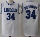 Jesus Shuttlesworth #34 white Lincoln High School Ray Allen Basketball Jersey-S8