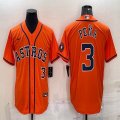 Nike Houston #3 Jeremy Pena orange majestic baseball jerseys-BD