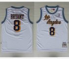 Los Angeles Lakers #8 Kobe Bryant throwback White NBA Jerseys