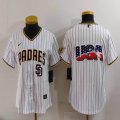 Youth Nike San Diego Padres white MLB baseball jerseys-BD 02