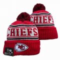 2024 Kansas City Chiefs red white black NFL Sports Cuffed Knit Hats 02