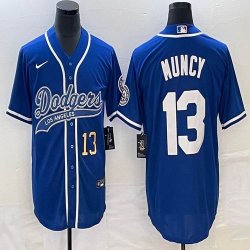 Nike Los Angeles Dodgers #13 Max Muncy blue majestic baseball Jerseys Joint name -BD 02