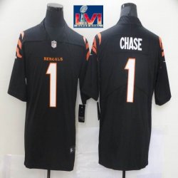 Nike Cincinnati Bengals #1 Ja\'Marr Chase black Color Rush Limited Jersey-BD