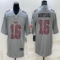 Nike San Francisco 49ers #16 Joe Montana Gray Color Rush Limited Jersey CA4-BD 01