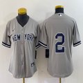 Youth New York Yankees #2 Derek Jete gray majestic mlb jerseys