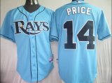 Tampa Bay Rays 14 Price Baby blue MLB Jerseys