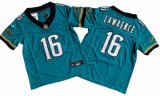 Youth Jacksonville Jaguars 16# Trevor Lawrence Nike Teal Prowler Throwback Vapor F.U.S.E. Limited Jersey