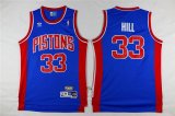 Detroit Pistons 33# Grant Hill Blue Soul Swingman Stitched nba Jersey