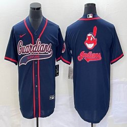 Nike Cleveland Indians blank blue majestic baseball jersey Joint name-BD 02