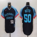 National League Dodgers #50 Mookie Betts Nike Navy 2024 MLB All-Star Game Limited Player Jersey 03