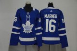 Women Adidas Toronto Maple Leafs #16 Mitch Marner blue hockey jersey