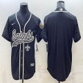 Nike New Orleans Saints blank black baseball jerseys Joint name-BD