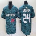 American League #24 #24 Ken Griffey Jr. Nike Teal 2023 MLB All-Star Game Vapor Premier Elite Player Jersey 03