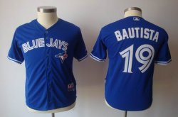 Toronto Blue Jays BAUTISTA 19# MLB Kid Jerseys Blue