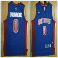 Detroit Pistons #0 Andre Drummond blue nba basketball jersyes