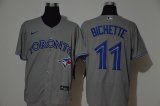 Nike Toronto Blue Jays #11 Bichette gray Flexbase Authentic Collection Jersey