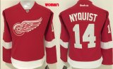 Women Detroit Red Wings #14 Gustav Nyquist red Throwback CCM Jerseys