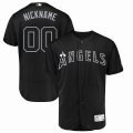 Custom Los Angeles Angels black Flexbase Authentic Collection Jersey-WL