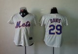 New York Mets DAVIS 29 white stripe women mlb jersey