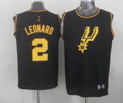 San Antonio Spurs Kawhi Leonard 2# black Precious Metals Fashion Stitched NBA Jersey