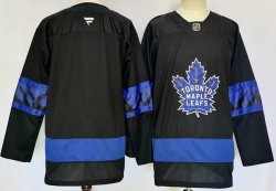 Toronto Maple Leaf blank black blue hockey jersey-PD