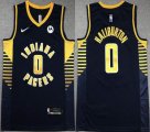 Nike Indiana Pacers #0 Tyrese Haliburton Navy NBA basketball jerseys -XD