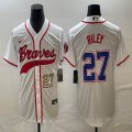 Nike Atlanta Braves #27 Austin Riley beige MLB Baseball jerseys Joint name-BD 01