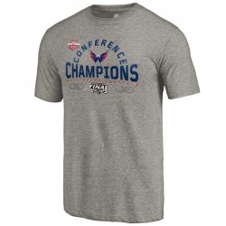 Men\'s Washington Capitals Fanatics Branded Heather Gray 2018 Eastern Conference Champions Boarding Tri-Blend T-Shirt