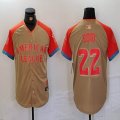 American League #22 Juan Soto Nike Cream 2024 MLB All-Star Game Limited Player Jersey 06