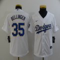 Custom Youth Nike Los Angeles Dodgers 35 Cody Bellinger white majestic baseball jerseys-BD