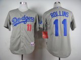 Los Angeles Dodgers #11 Jimmy Rollins gray baseball jerseys