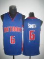 NBA Detroit Pistons 6 Josh Smith Blue Jersey