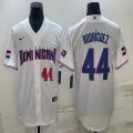 2023 World Cup Dominican Republic's #44 Alex Rodriguez white majestic baseball jerseys 05