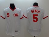 2016 Cincinnati Reds Johnny Bench 5# White elite baseball jersey