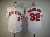 Anaheim Angels #32 Josh Hamilton White baseball Jerseys