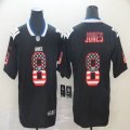 New York Giants #8 Daniel Jones black usa flag Color Rush Limited Jerseys