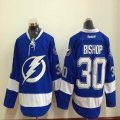 Tampa Bay Lightning #30 Bishop blue ice hockey jerseys