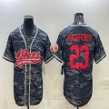 Nike San Francisco 49ers #23 Christian McCaffrey gray camo baseball jerseys Joint name-BD